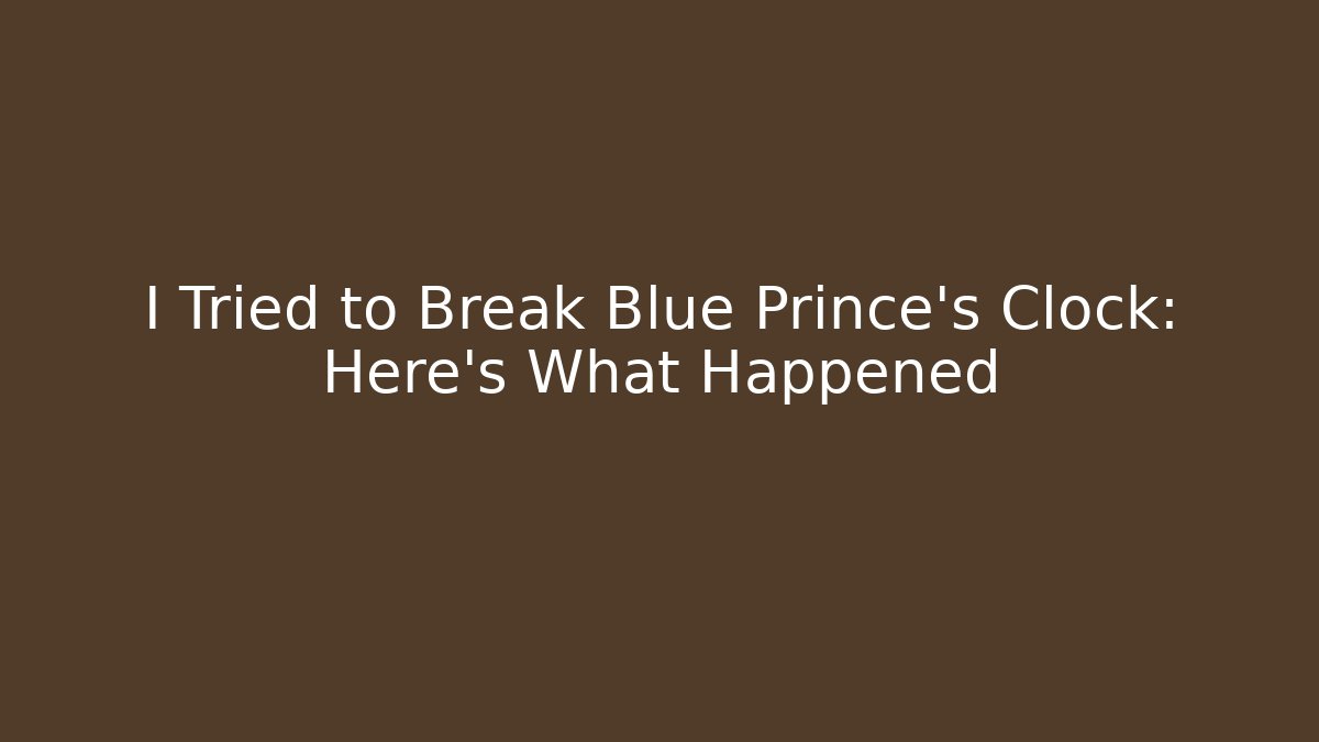 I Tried to Break Blue Prince's Clock: Here's What Happened