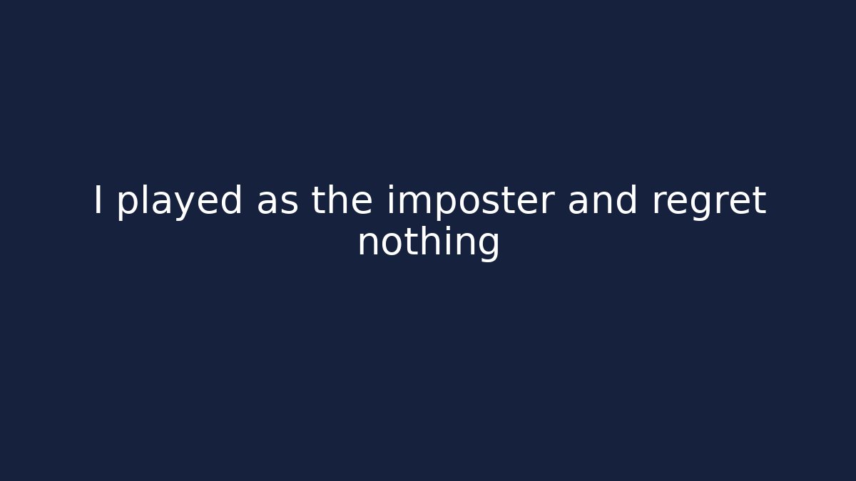 I played as the imposter and regret nothing - Critter Realm