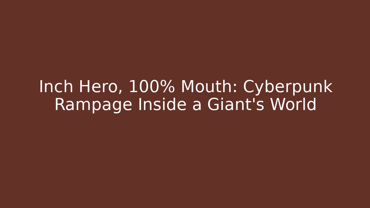 Inch Hero, 100% Mouth: Cyberpunk Rampage Inside a Giant's World