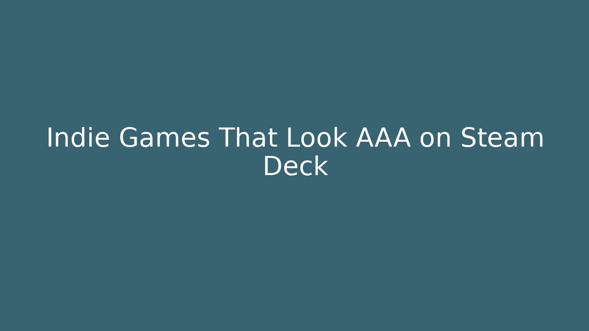 Indie Games That Look AAA on Steam Deck - Critter Realm