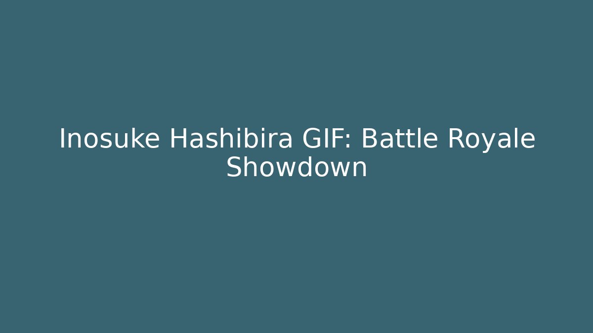Inosuke Hashibira GIF: Battle Royale Showdown