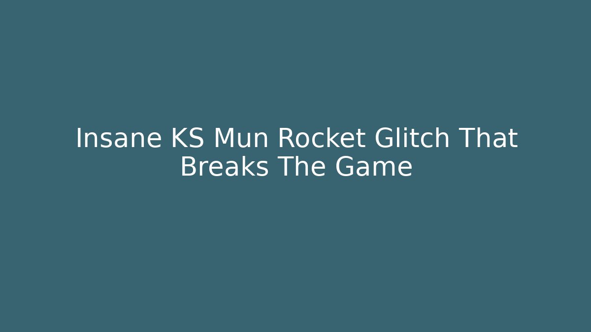 Insane KS Mun Rocket Glitch That Breaks The Game