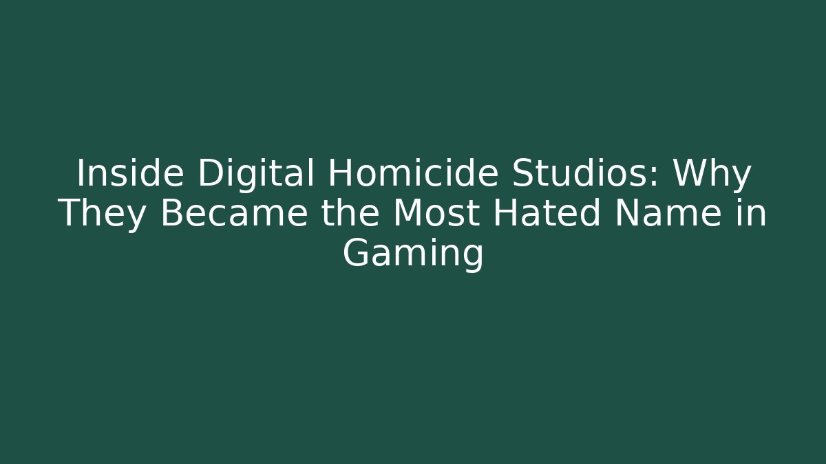 Inside Digital Homicide Studios: Why They Became the Most Hated Name in Gaming