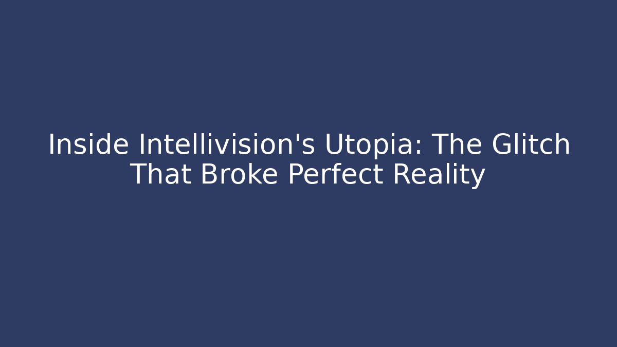 Inside Intellivision's Utopia: The Glitch That Broke Perfect Reality