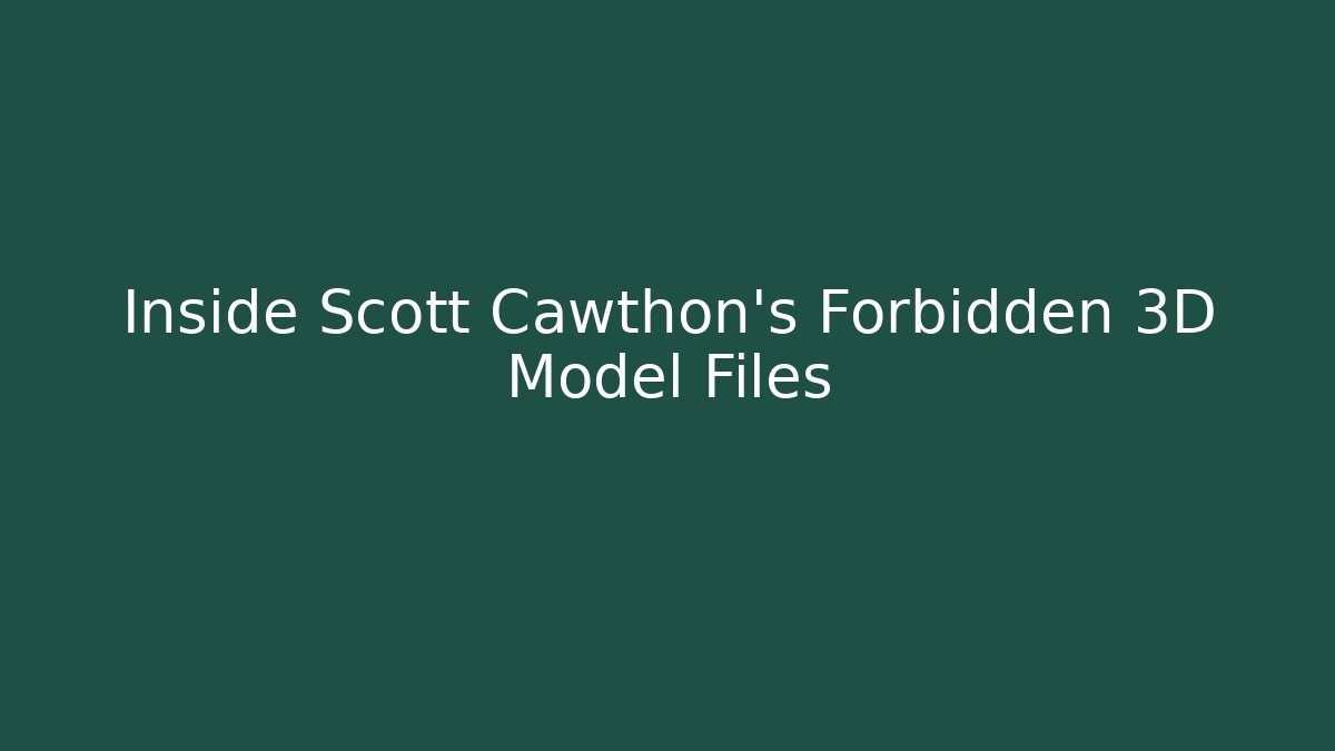 Inside Scott Cawthon's Forbidden 3D Model Files - Critter Realm