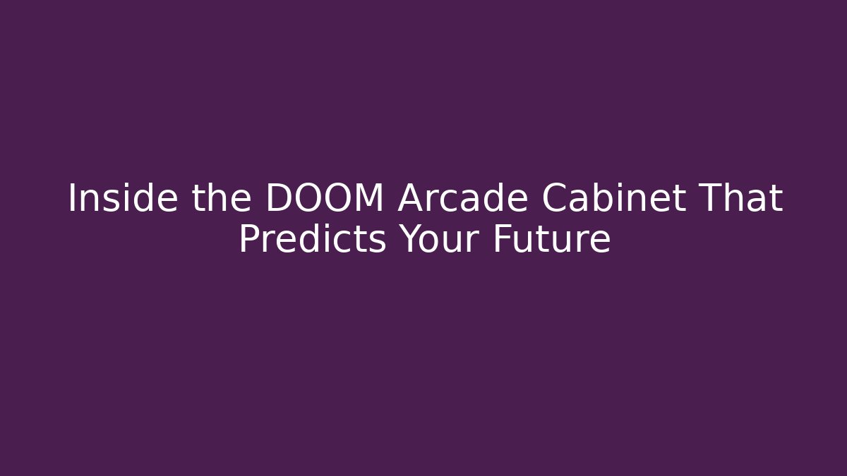 Inside the DOOM Arcade Cabinet That Predicts Your Future