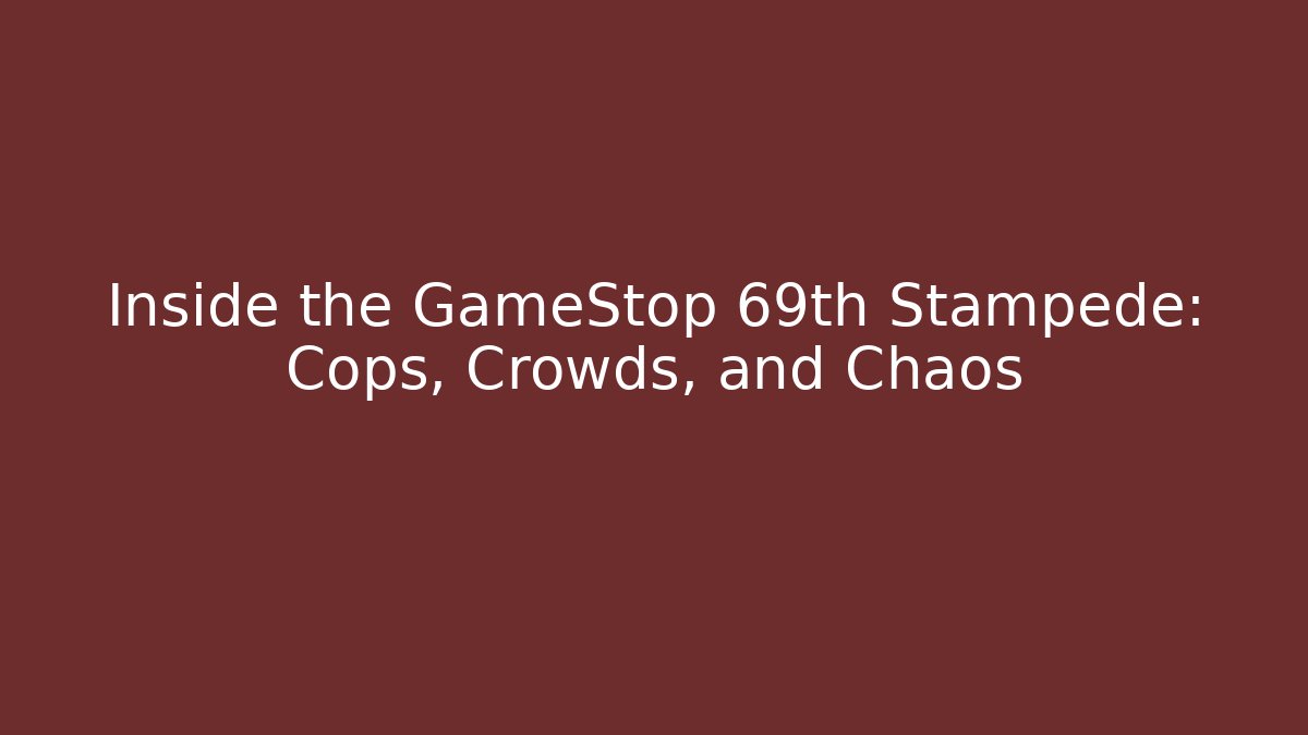 Inside the GameStop 69th Stampede: Cops, Crowds, and Chaos - Critter Realm