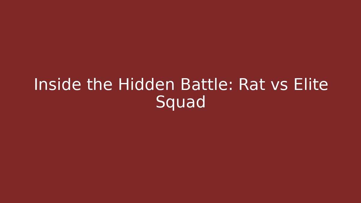 Inside the Hidden Battle: Rat vs Elite Squad
