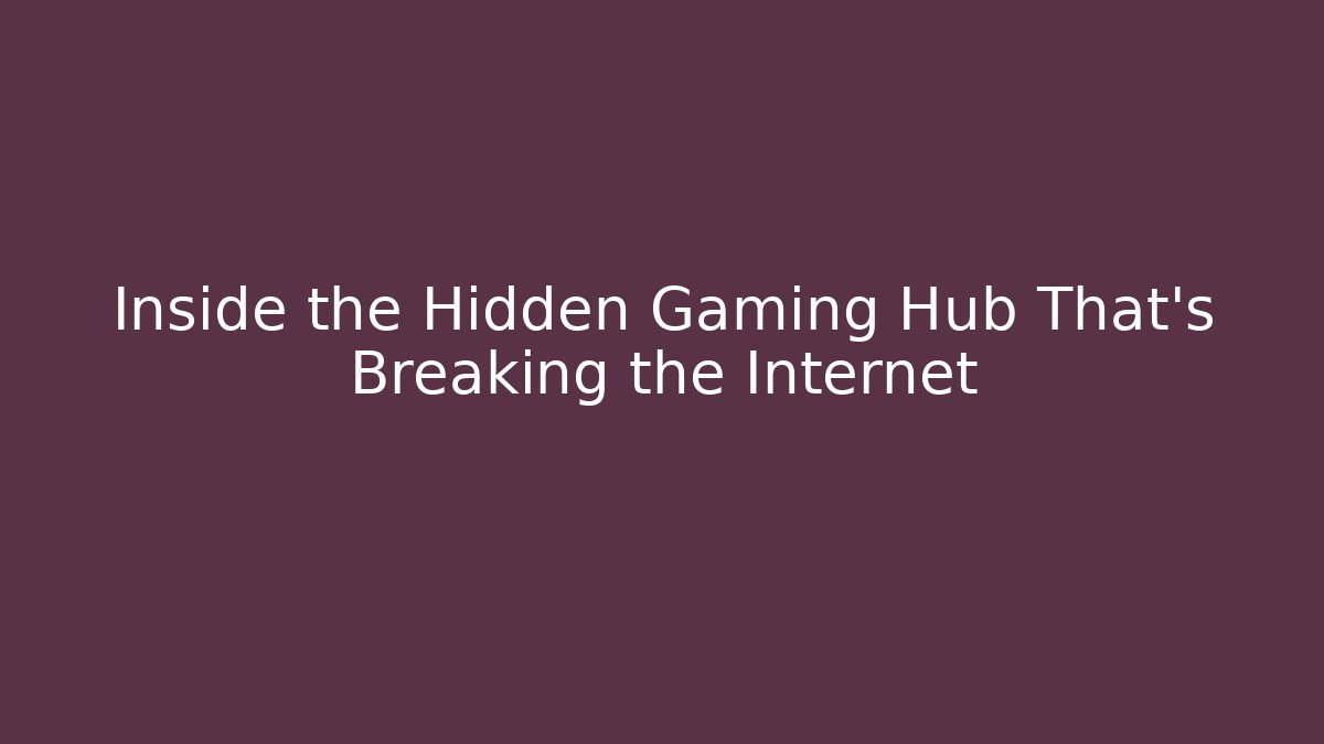 Inside the Hidden Gaming Hub That's Breaking the Internet - Critter Realm