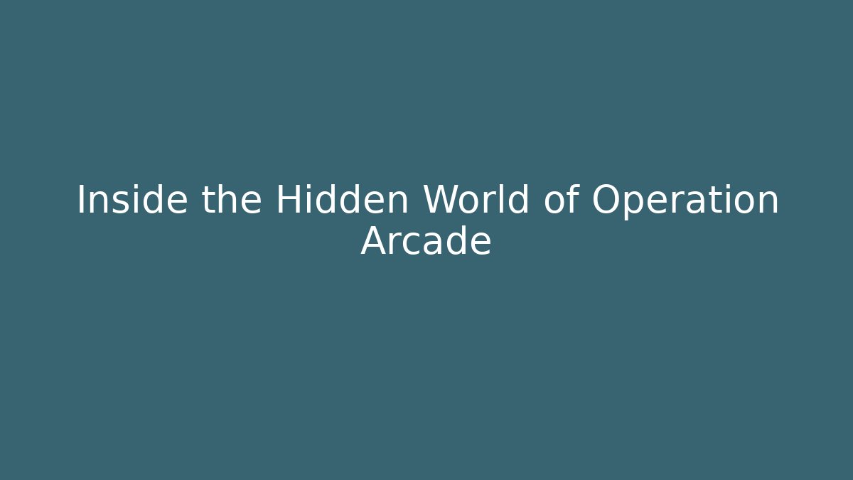 Inside the Hidden World of Operation Arcade - Critter Realm