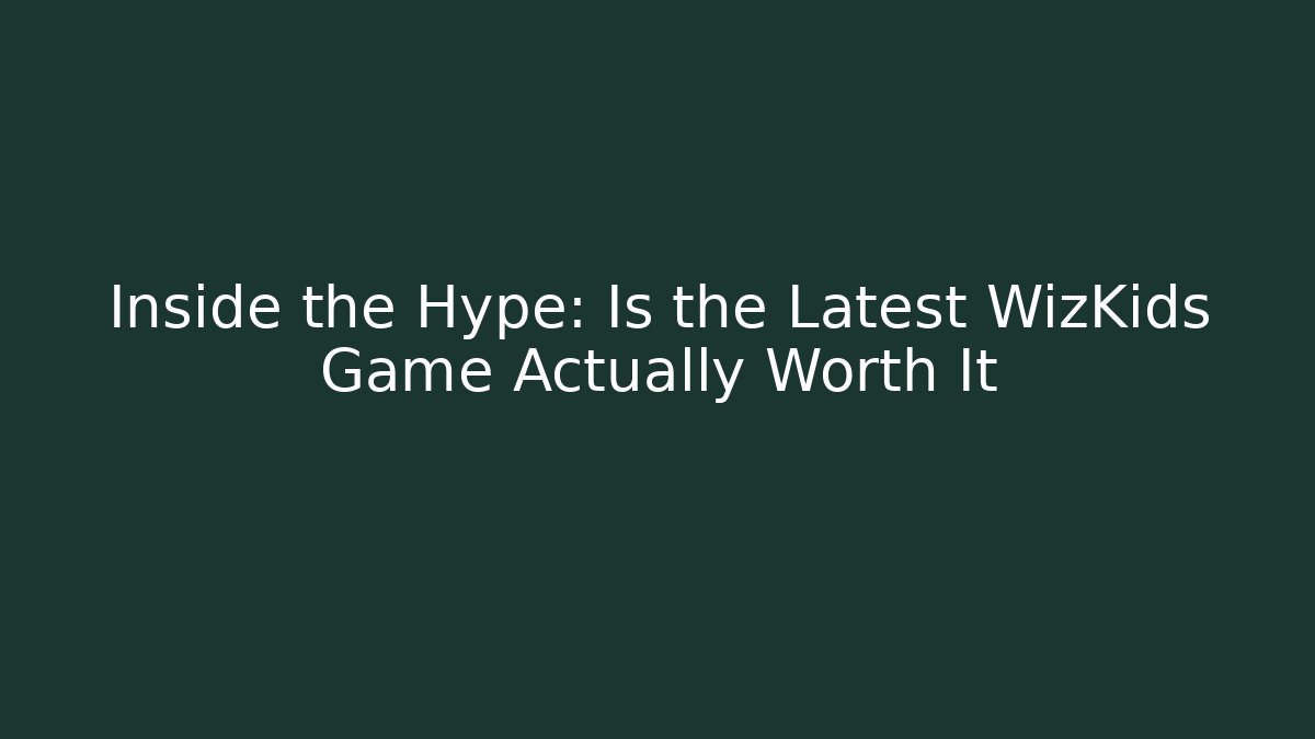 Inside the Hype: Is the Latest WizKids Game Actually Worth It - Critter Realm