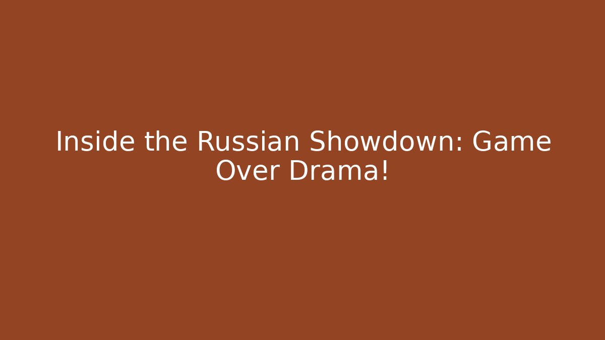 Inside the Russian Showdown: Game Over Drama! - Critter Realm