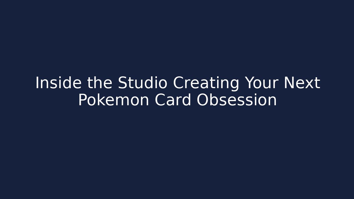 Inside the Studio Creating Your Next Pokémon Card Obsession - Critter Realm