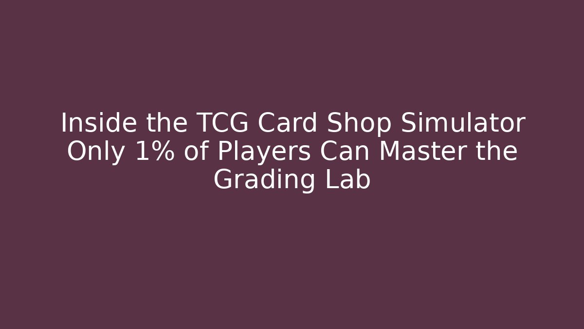 Inside the TCG Card Shop Simulator Only 1% of Players Can Master the Grading Lab
