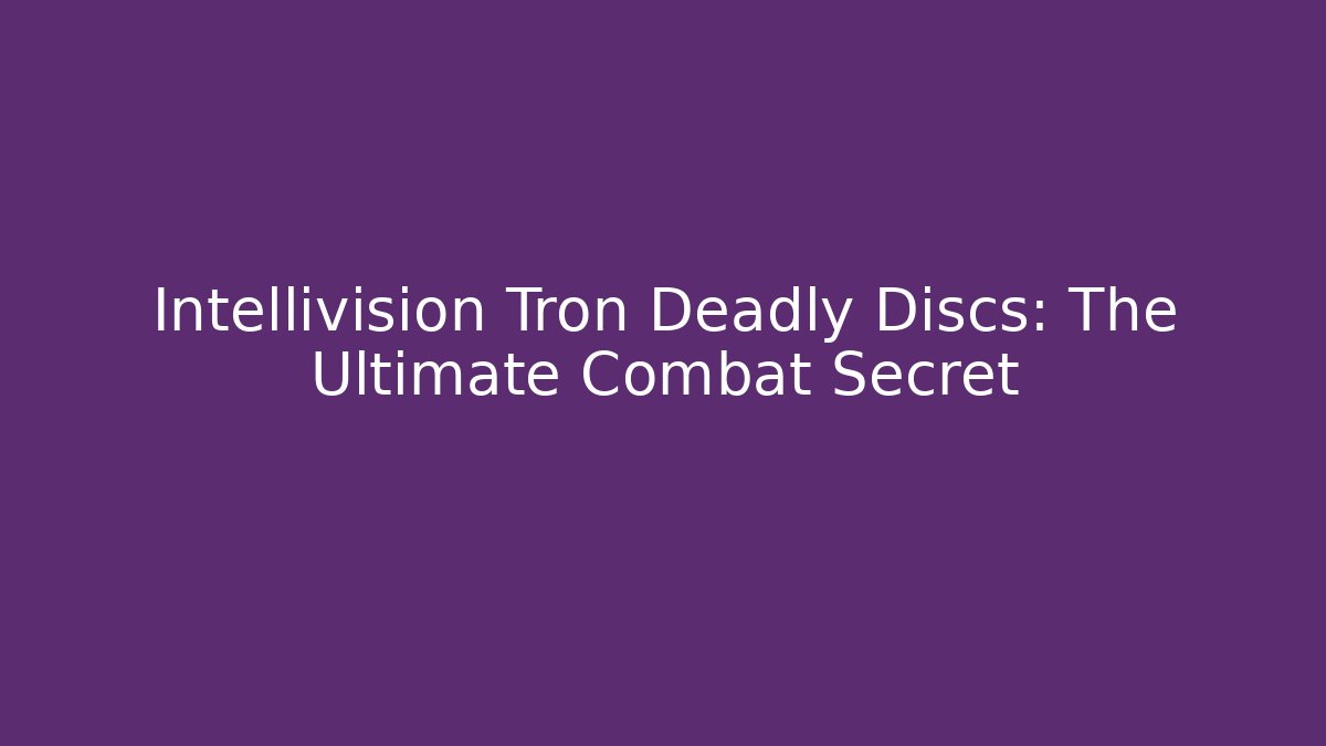 Intellivision Tron Deadly Discs: The Ultimate Combat Secret - Critter Realm
