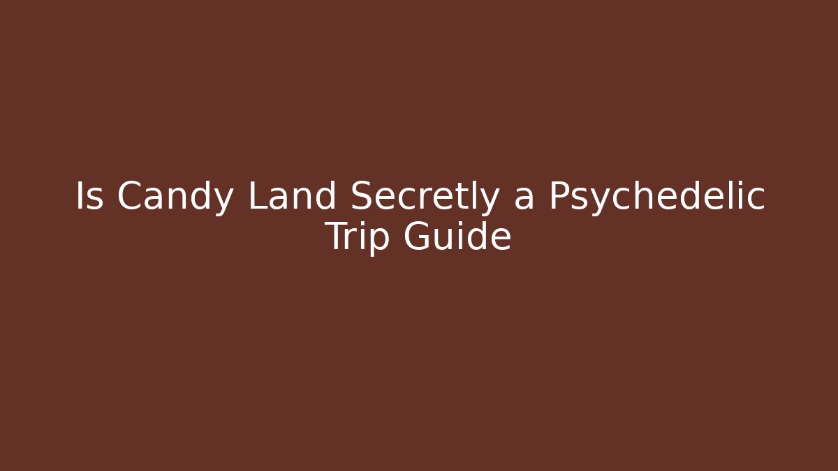 Is Candy Land Secretly a Psychedelic Trip Guide