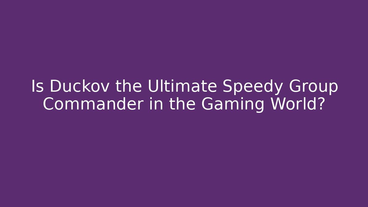 Is Duckov the Ultimate Speedy Group Commander in the Gaming World?