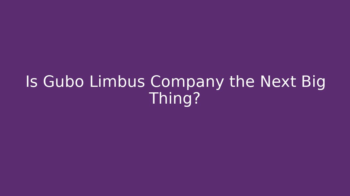 Is Gubo Limbus Company the Next Big Thing?