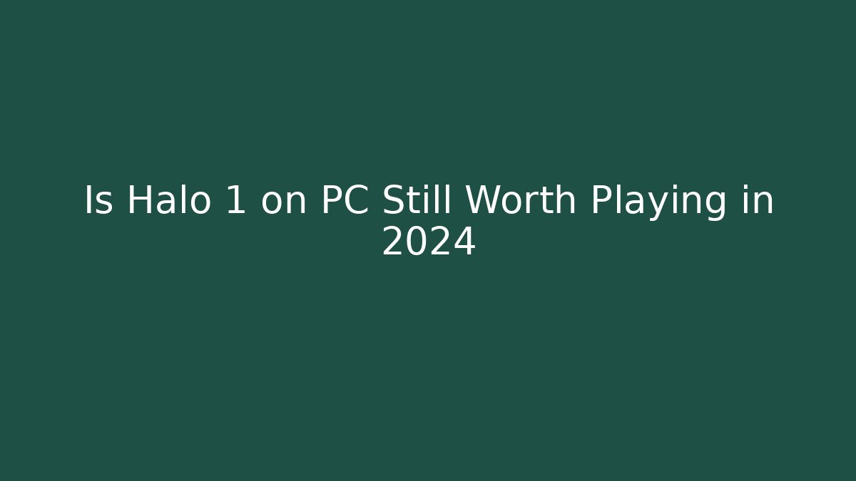 Is Halo 1 on PC Still Worth Playing in 2024 - Critter Realm