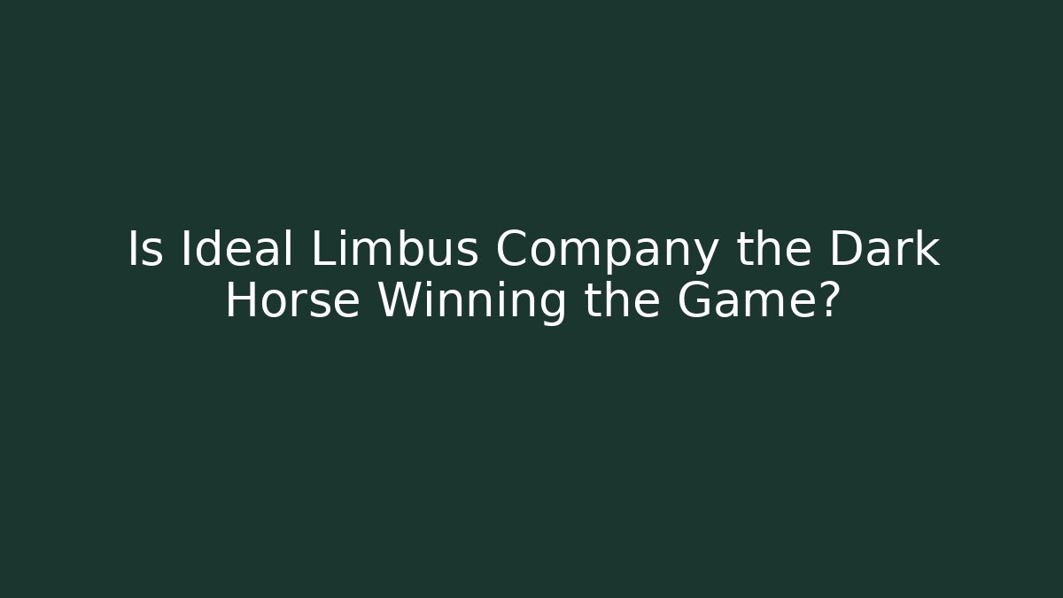 Is Ideal Limbus Company the Dark Horse Winning the Game?
