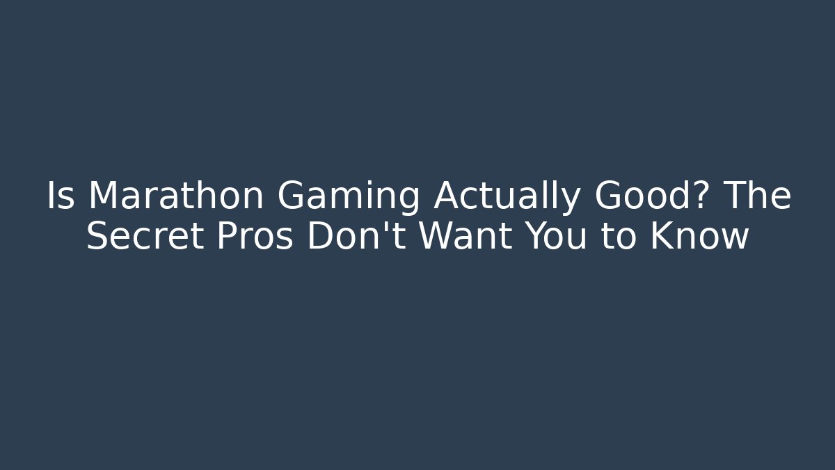 Is Marathon Gaming Actually Good? The Secret Pros Don't Want You to Know