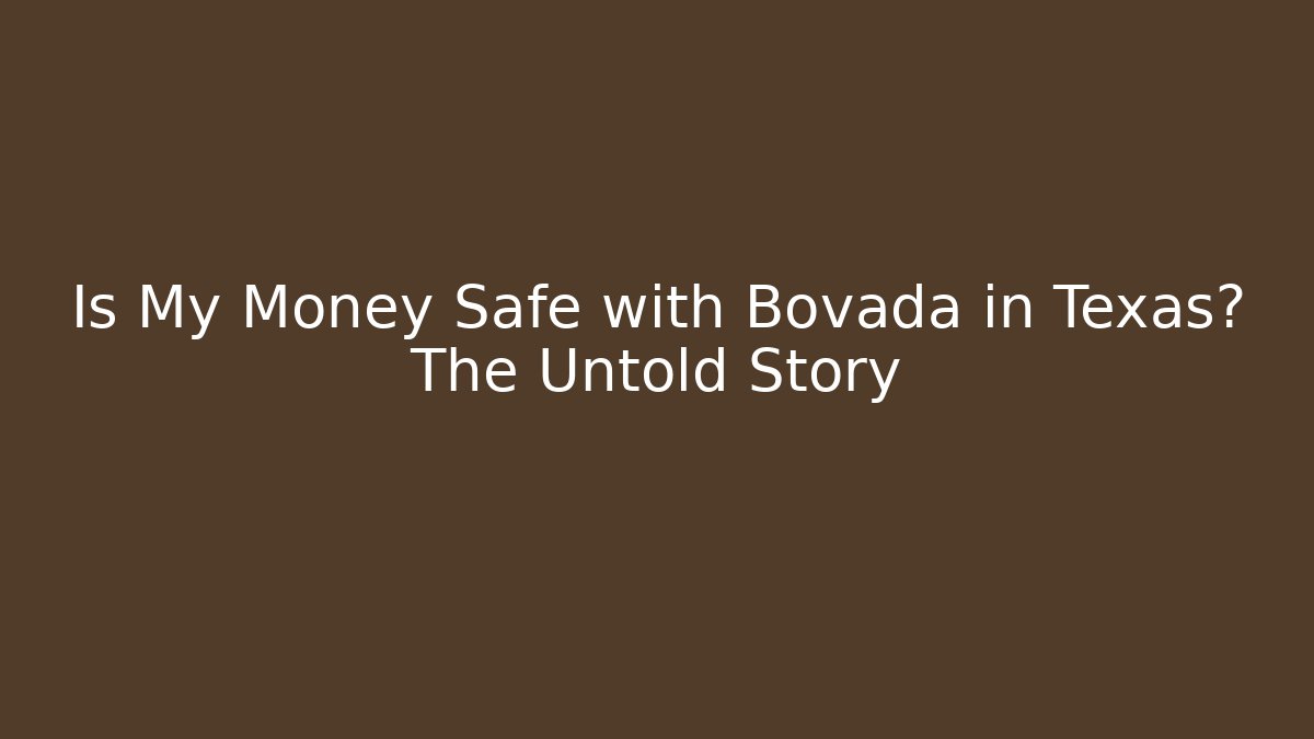 Is My Money Safe with Bovada in Texas? The Untold Story