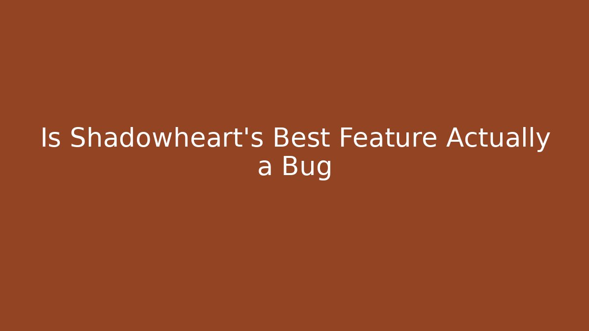 Is Shadowheart's Best Feature Actually a Bug