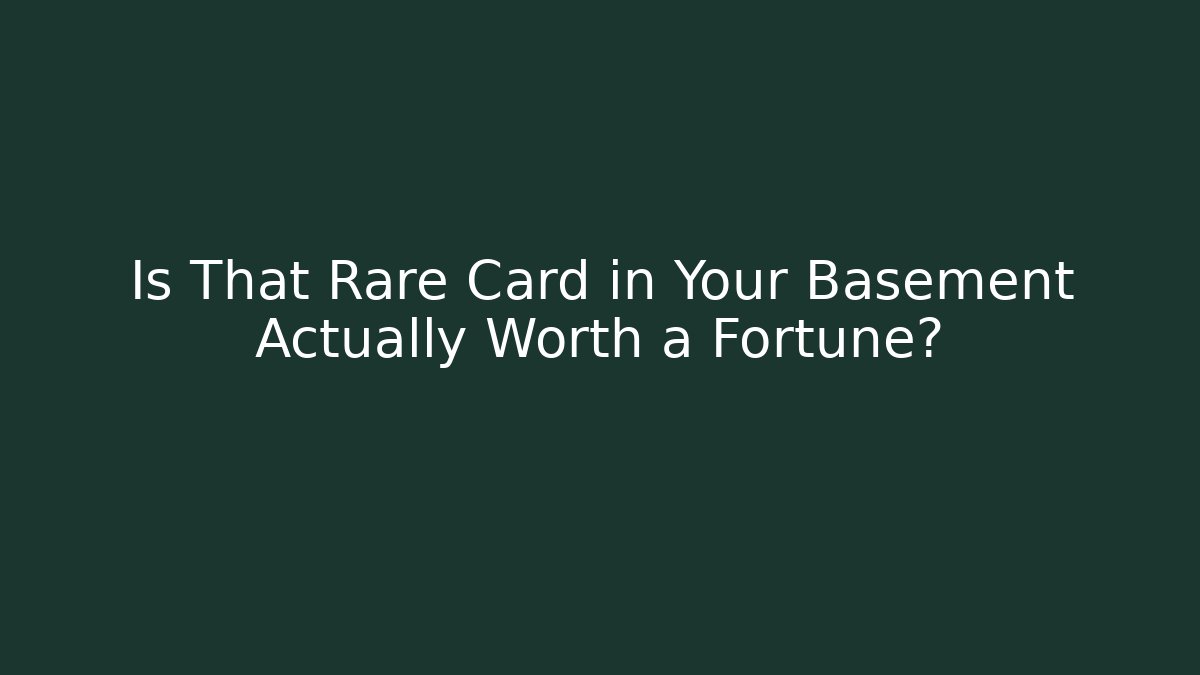 Is That Rare Card in Your Basement Actually Worth a Fortune?