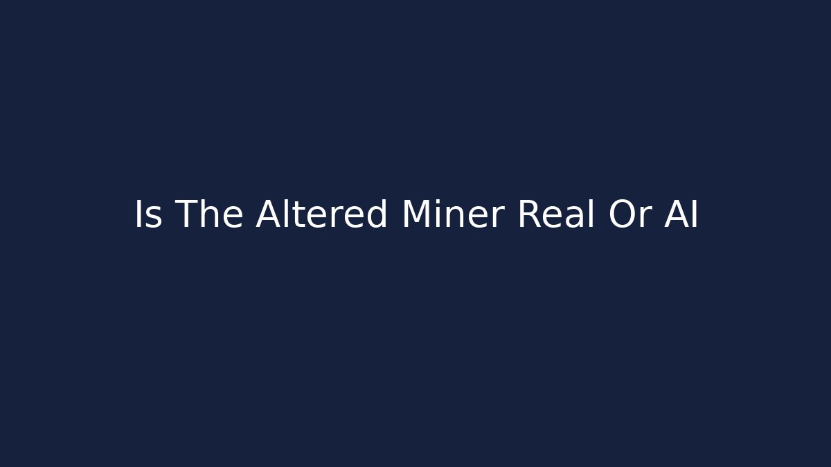 Is The Altered Miner Real Or AI