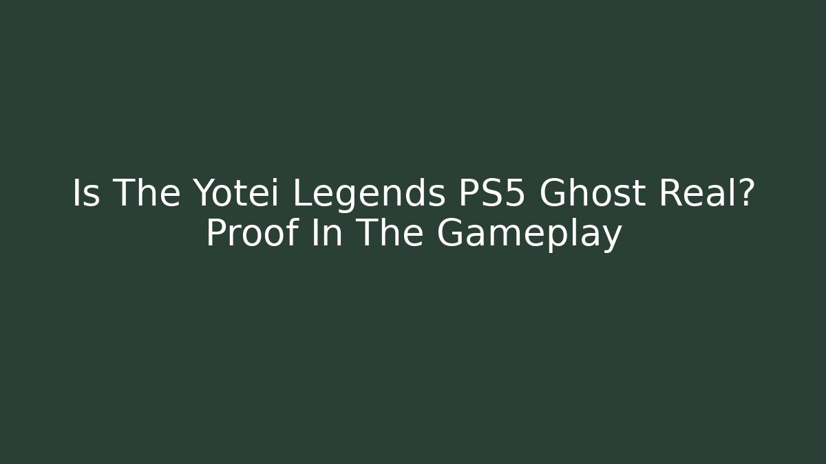 Is The Yotei Legends PS5 Ghost Real? Proof In The Gameplay