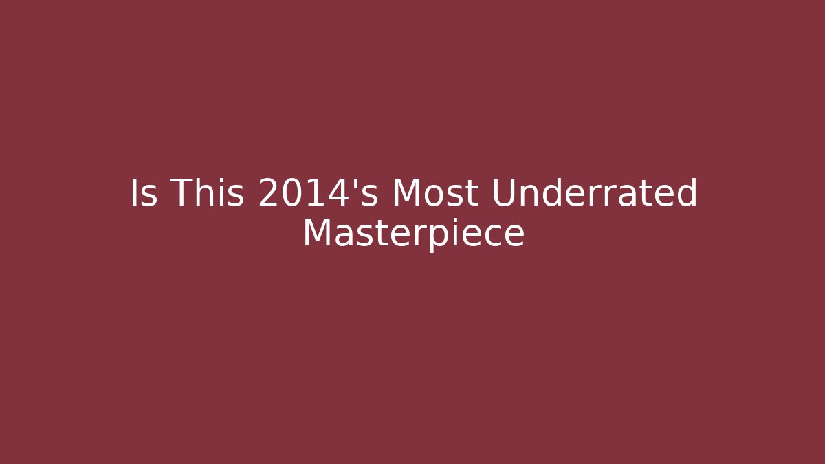 Is This 2014's Most Underrated Masterpiece - Critter Realm