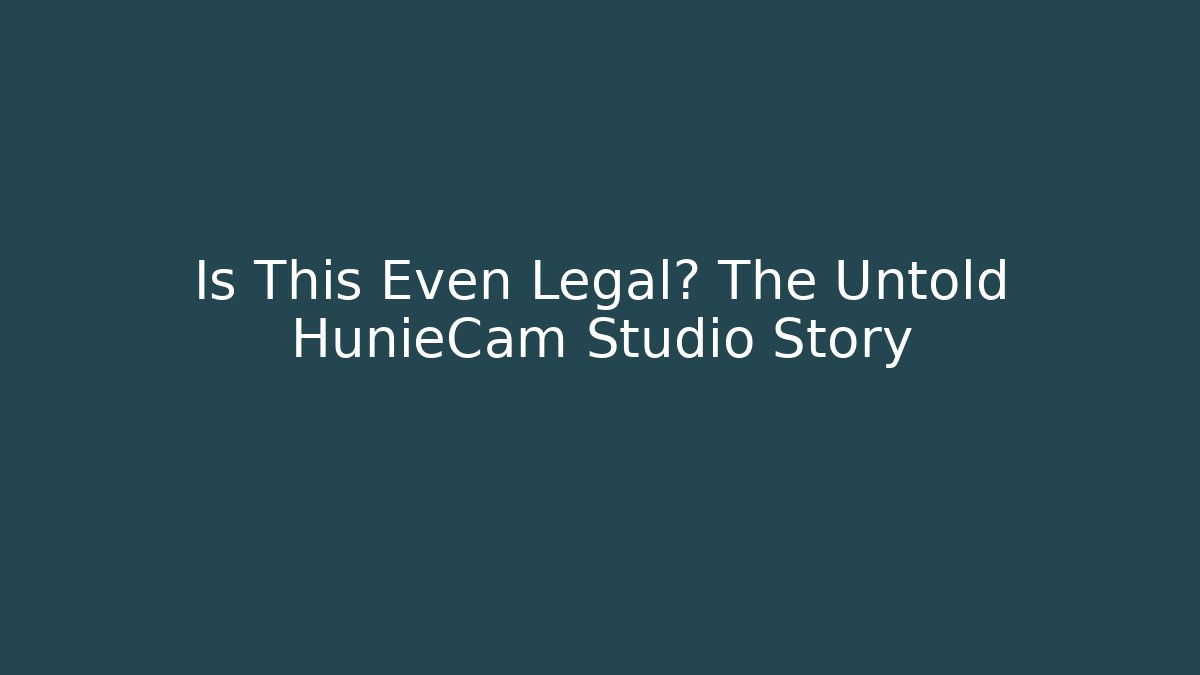 Is This Even Legal? The Untold HunieCam Studio Story