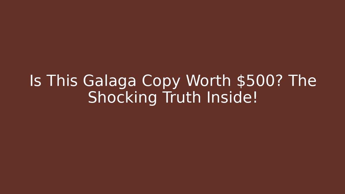 Is This Galaga Copy Worth $500? The Shocking Truth Inside! - Critter Realm