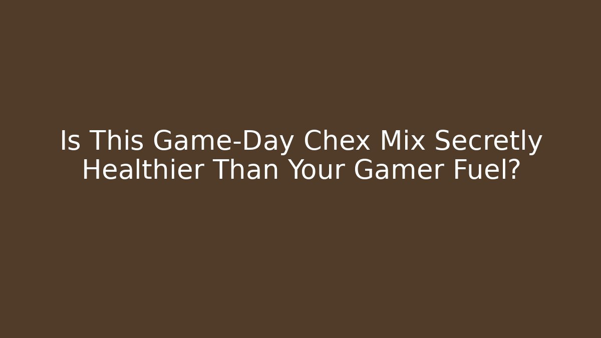 Is This Game-Day Chex Mix Secretly Healthier Than Your Gamer Fuel?