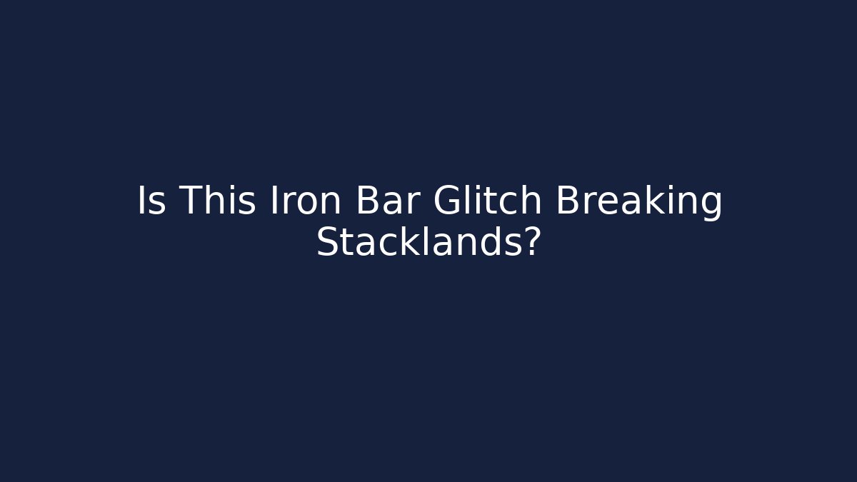 Is This Iron Bar Glitch Breaking Stacklands? - Critter Realm