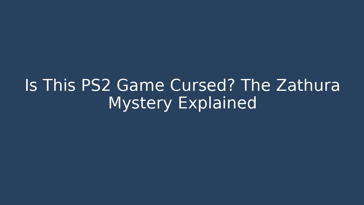 Is This PS2 Game Cursed? The Zathura Mystery Explained