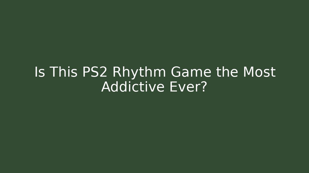 Is This PS2 Rhythm Game the Most Addictive Ever? - Critter Realm