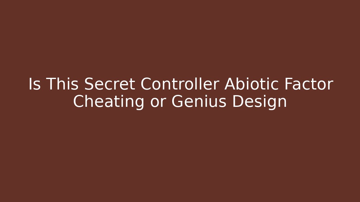 Is This Secret Controller Abiotic Factor Cheating or Genius Design - Critter Realm