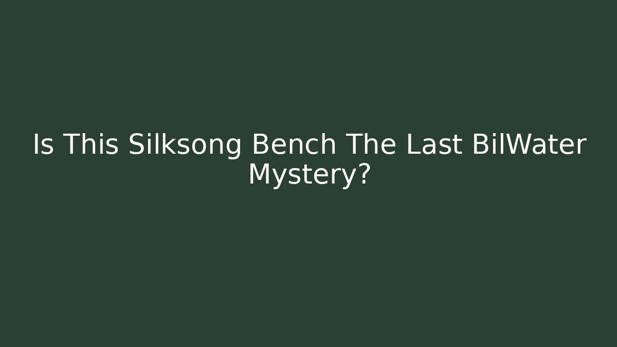 Is This Silksong Bench The Last BilWater Mystery?