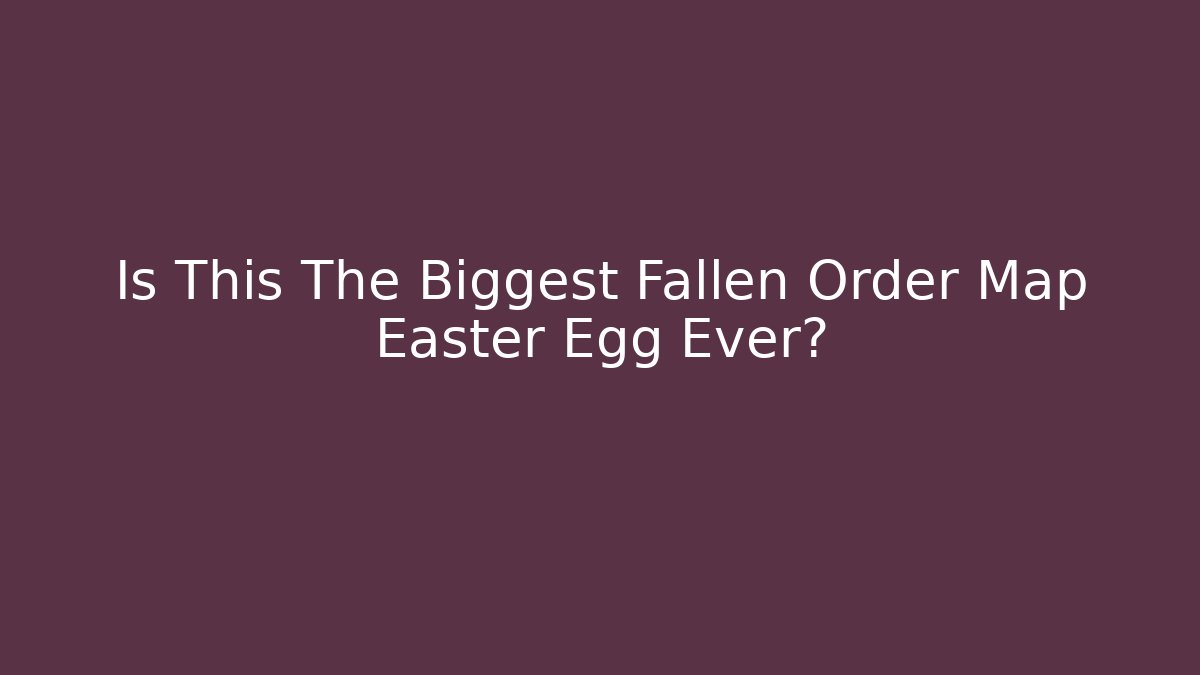 Is This The Biggest Fallen Order Map Easter Egg Ever?