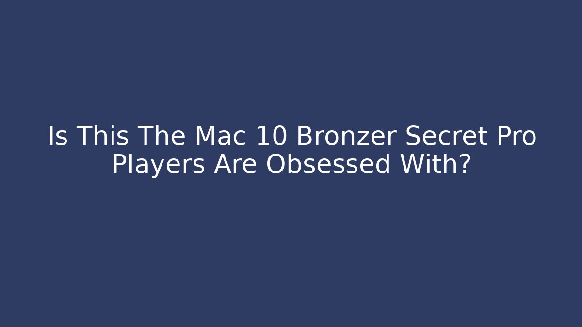 Is This The Mac 10 Bronzer Secret Pro Players Are Obsessed With?