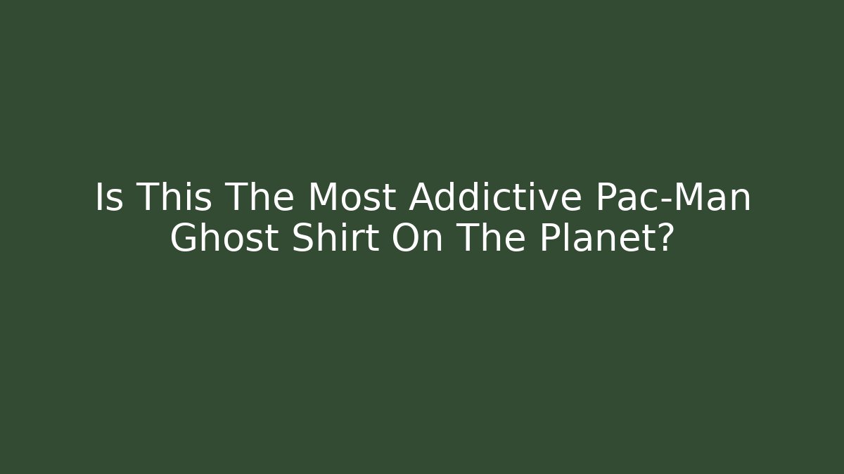 Is This The Most Addictive Pac-Man Ghost Shirt On The Planet?