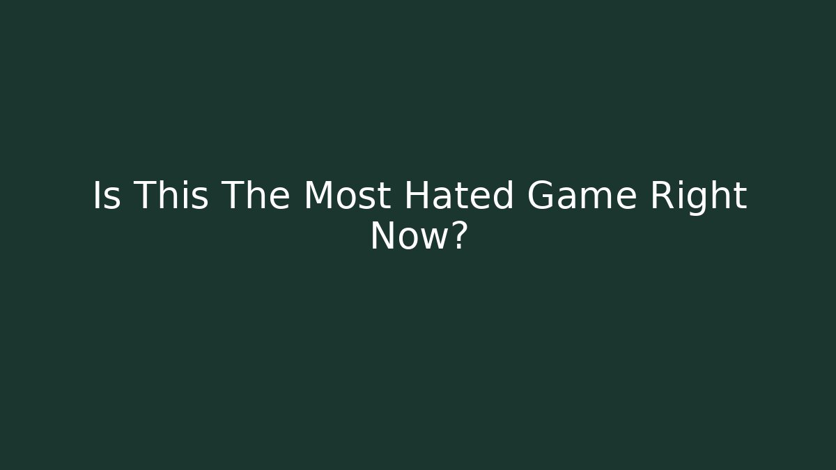 Is This The Most Hated Game Right Now? - Critter Realm