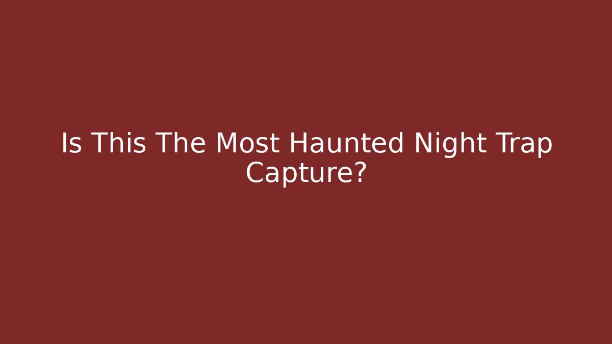 Is This The Most Haunted Night Trap Capture?