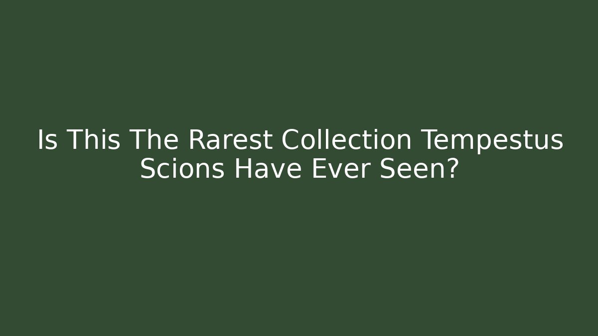Is This The Rarest Collection Tempestus Scions Have Ever Seen?