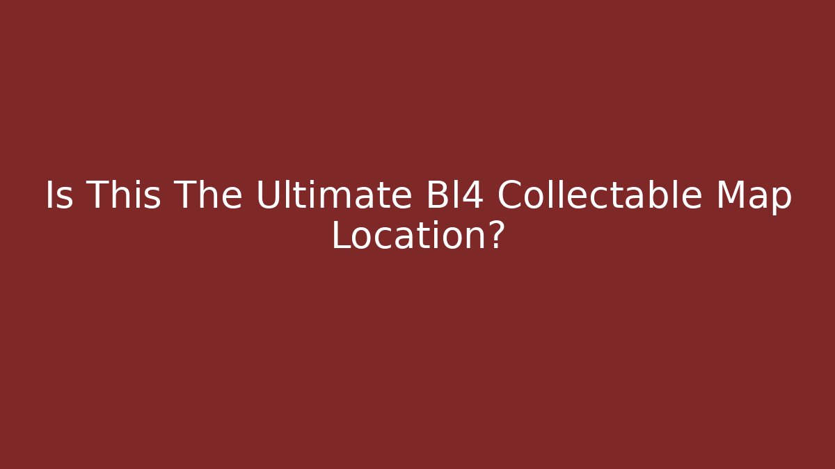 Is This The Ultimate Bl4 Collectable Map Location?
