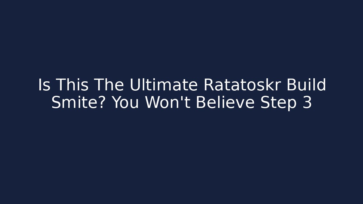 Is This The Ultimate Ratatoskr Build Smite? You Won’t Believe Step 3