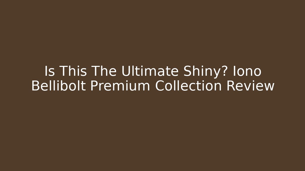 Is This The Ultimate Shiny? Iono Bellibolt Premium Collection Review