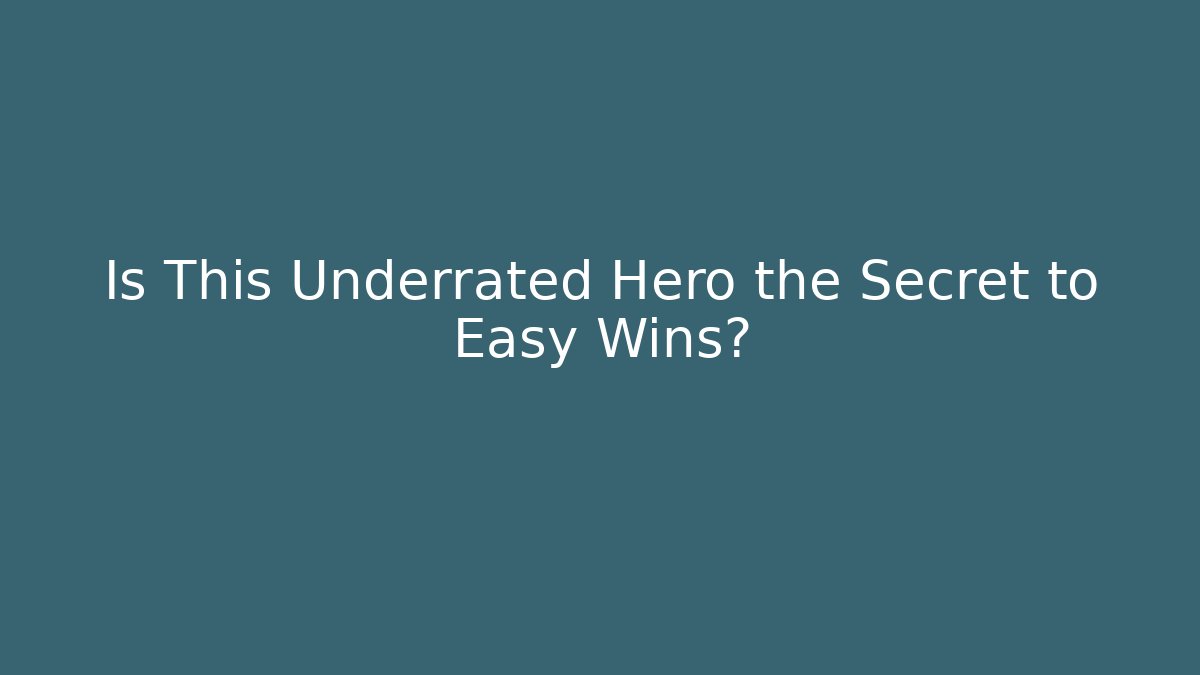 Is This Underrated Hero the Secret to Easy Wins? - Critter Realm