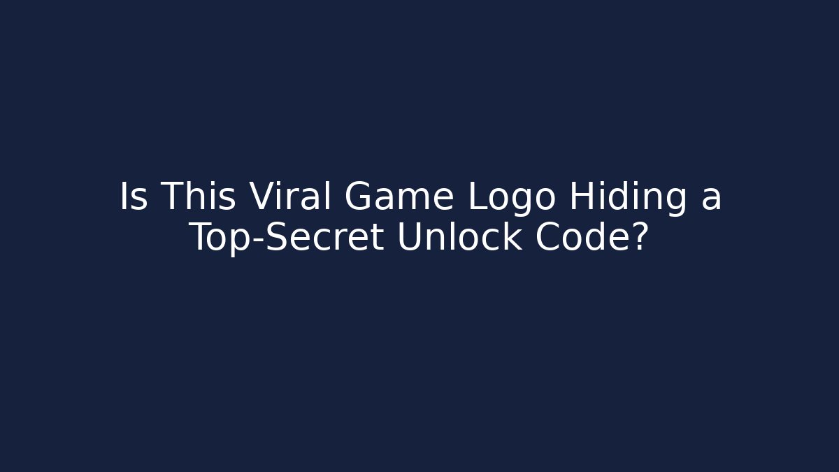 Is This Viral Game Logo Hiding a Top-Secret Unlock Code?